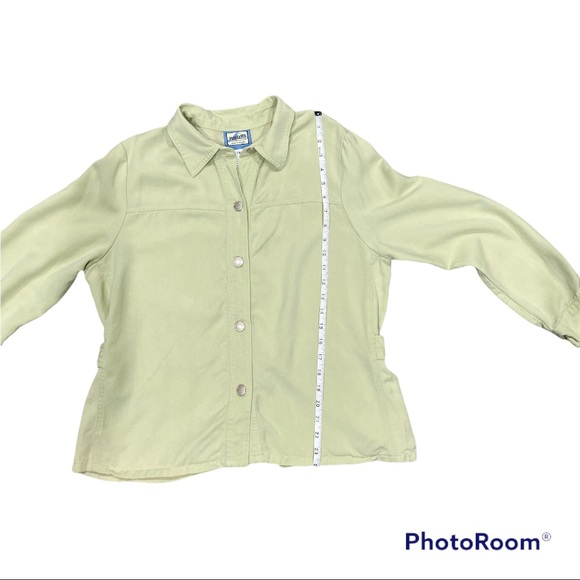Pendleton 100% Tencel Shacket Shirt Jacket Light Green Size M - Picture 4 of 7